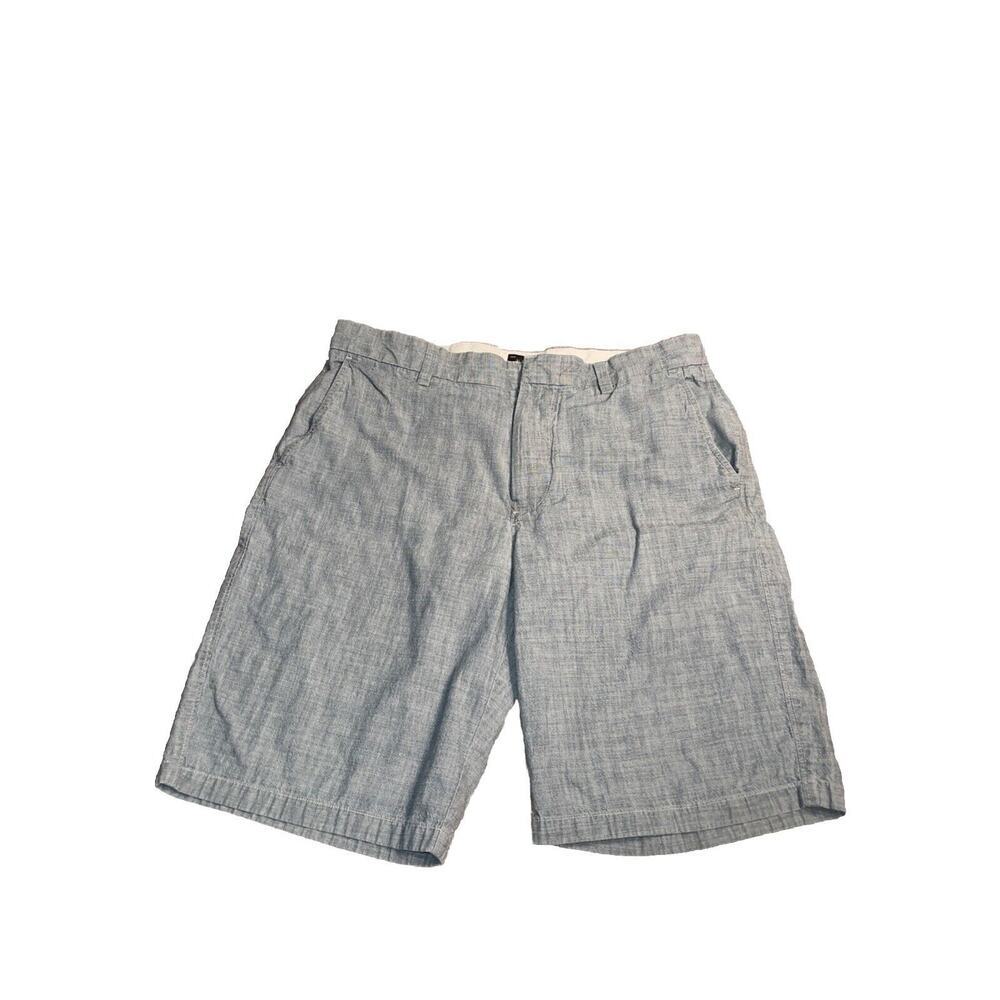 J. CREW Mens Shorts 34 Blue Chambray Chino
